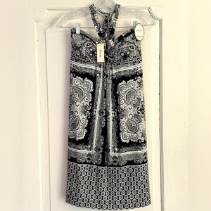 Soma Black & White Paisley Dress